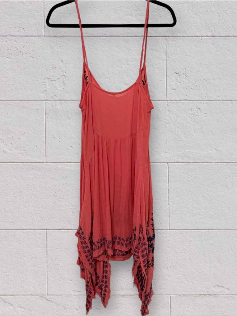 Free People Meadows Medallion Slip Dress Strawberry Combo size Large *Altered* - Picture 4 of 6